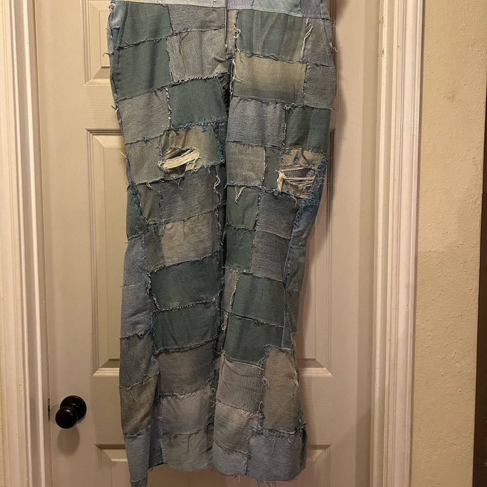 Blue Brick Denim Jeans (custom made available in multiple sizes for both sexes) - Picture 3 of 4